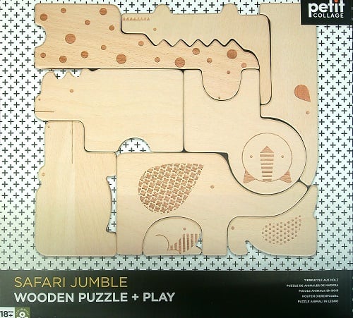 Safari Jumble Wooden Puzzle + Play