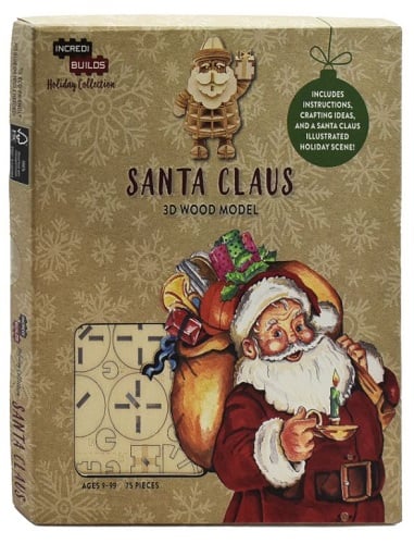 Santa Claus 3D Wood Model (IncrediBuilds, Holiday Collection)