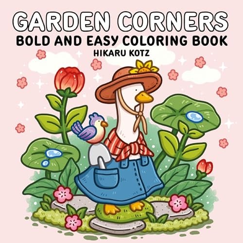 Garden Corners: Bold and Easy Coloring Book