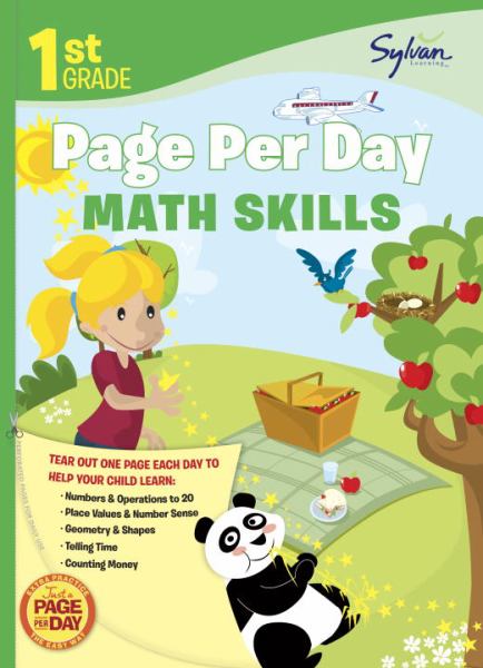 First Grade Page per Day: Math Skills (Sylvan Learning)