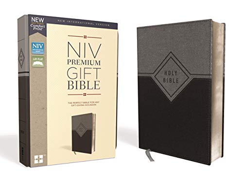 NIV, Premium Gift Bible (Thumb Indexed, Black/Gray Leathersoft)