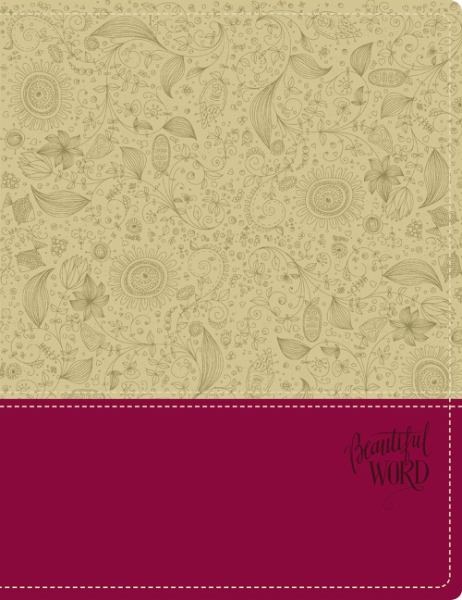 NIV Beautiful Word Bible (Taupe/Cranberry Italian Duo-Tone)