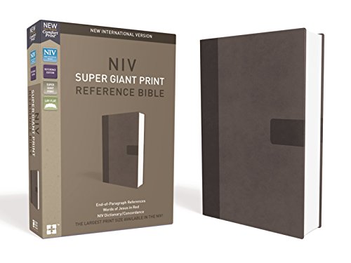 NIV Super Giant Print Reference Bible (Charcoal Leathersoft)
