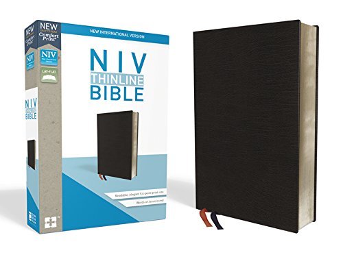 NIV Thinline Bible (Black Bonded Leather)