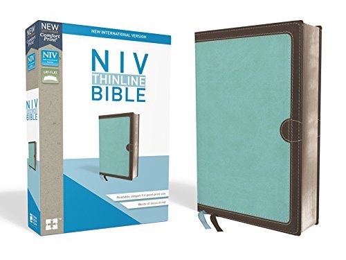 NIV Thinline Bible (Turquoise/Chocolate Leathersoft)