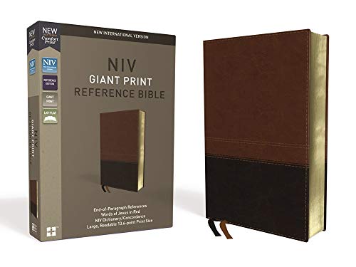 NIV Giant Print Reference Bible (Brown Leathersoft)