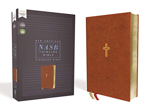 NASB, Thinline Comfort Print Bible (Brown Leathersoft)