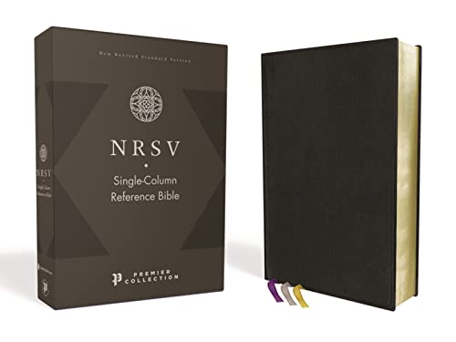 NRSV, Single-Column Reference Bible (Premier Collection, Black Premium Leather, Goatskin)