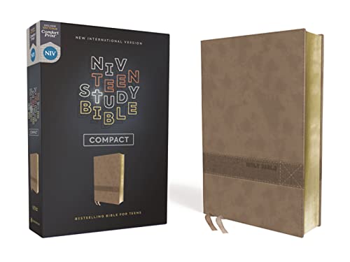 NIV, Compact Teen Study Bible (Brown Leathersoft)