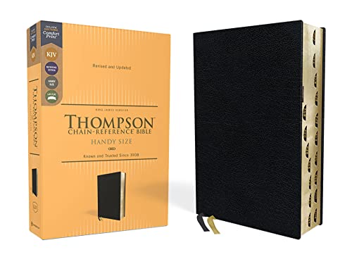 KJV, Handy Size, Thompson Chain-Reference Bible (Thumb Indexed, Black European Bonded Leather)