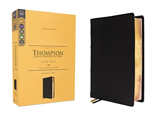 KJV, Large Print Thompson Chain-Reference Bible (Revised and Updated, Black Genuine Leather)