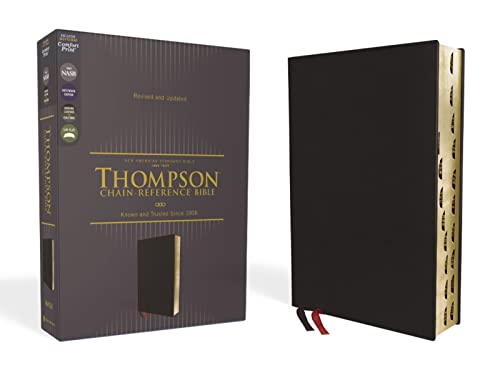 NASB, Thompson Chain-Reference Bible (Thumb-Indexed, Black Genuine Leather)