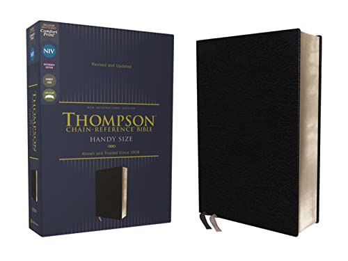 NIV, Handy Size, Thompson Chain-Reference Bible (Black, European Bonded Leather)