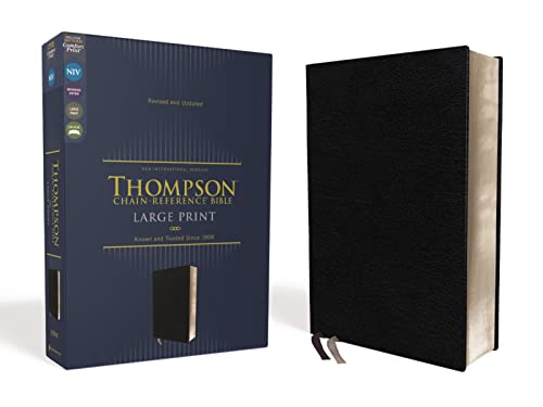 NIV, Large Print, Thompson Chain-Reference Bible (Black European Bonded Leather, Revised and Updated)