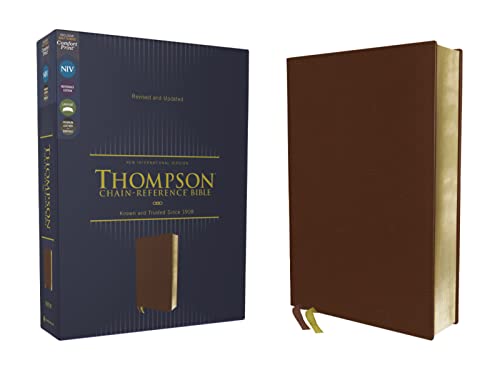 NIV, Thompson Chain-Reference Bible (Brown Genuine Leather, Revised and Updated)