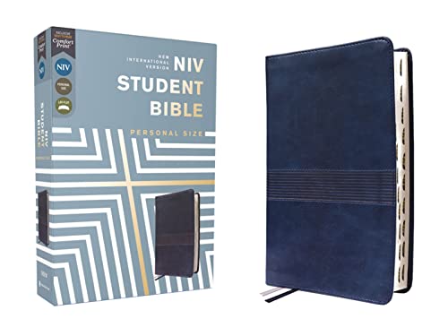 NIV, Personal Size Student Bible (Thumb Indexed, Navy Leathersoft)