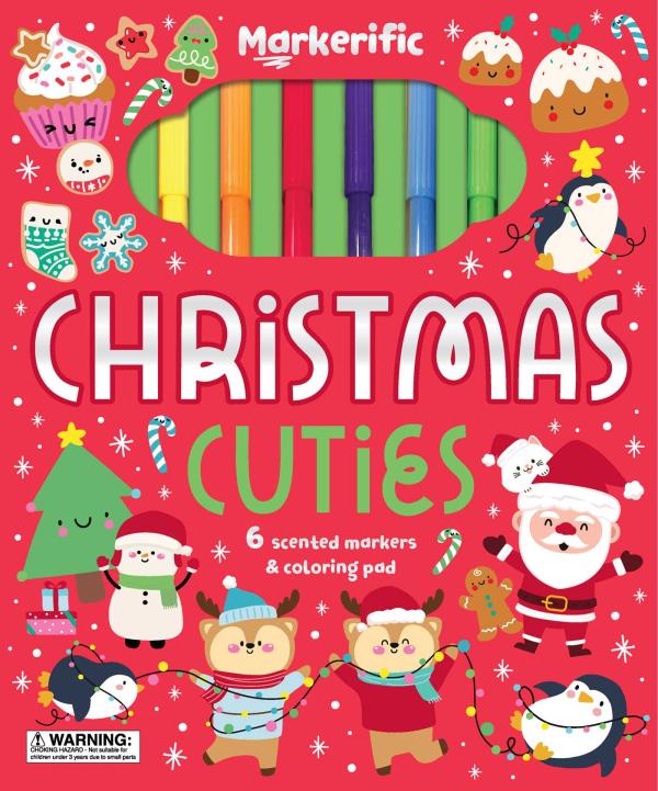 Christmas Cuties: 6 Scented Markers & Coloring Pad (Markerific)
