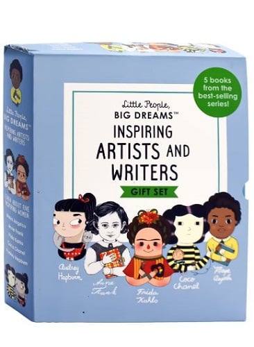 Little People, Big Dreams: Inspiring Artists and Writers Gift Set (Maya Angelou/Anne Frank/Frida Kahlo/Coco Chanel/Audrey Hepburn)