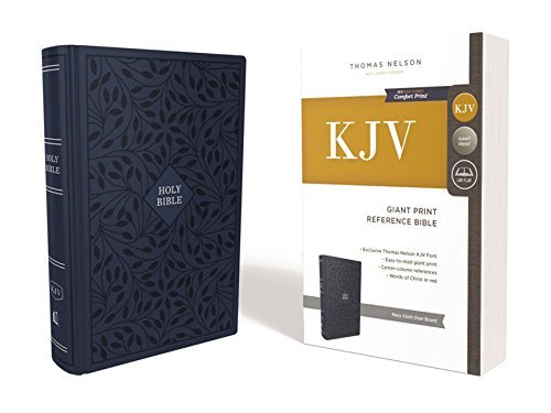 KJV, Giant Print Reference Bible (Blue Cloth Over Board)