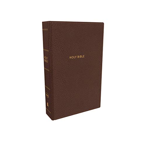 NKJV Deluxe Super Giant Print Reference Bible (2853MA - Brown Leathersoft)