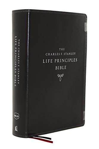 NKJV The Charles F. Stanley Life Principles Bible (Thumb Indexed, 7463BK, Black Leathersoft)