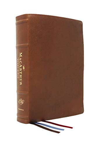 ESV The MacArthur Study Bible (Brown Premium Leather, Goatskin)