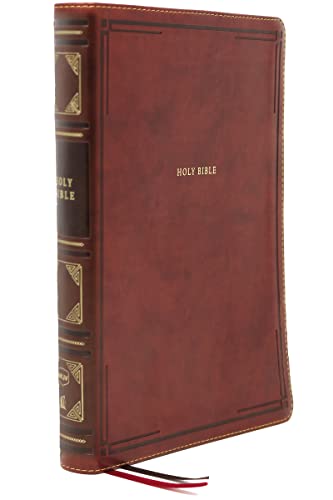 NKJV, Giant Print Center-Column Reference Bible (Thumb Indexed, #2853BRN - Brown Leathersoft)