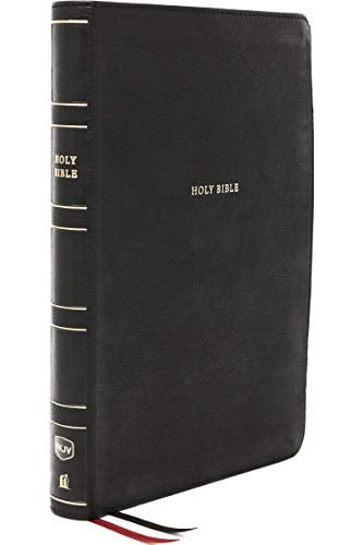 NKJV, Large Print Thinline Reference Bible 5853KA - Black leathersoft)