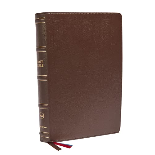NKJV Bible Large Print Reference (# 7976BRN, Brown Genuine Leather)