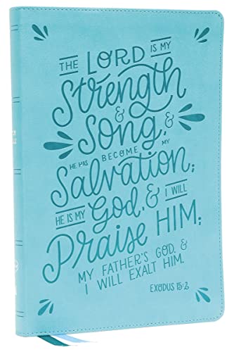 NKJV, Thinline Bible, Verse Art Cover Collection (#7933T - Teal Leathersoft)