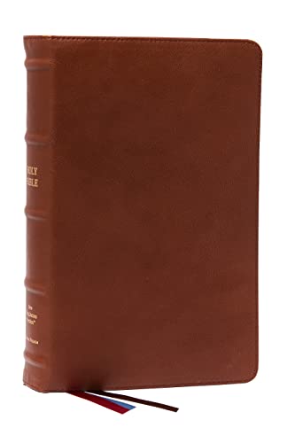 NKJV, Personal Size Large Print Reference Bible (Thumb-Indexed, #2656BRNI - Brown Premium Goatskin Leather)