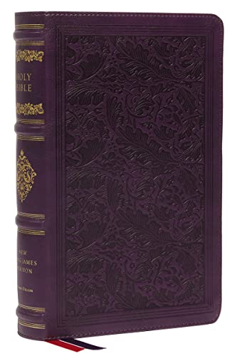 NKJV, Personal Size Reference Bible, Sovereign Collection (Thumb Indexed, #8893PUR - Purple Leathersoft)