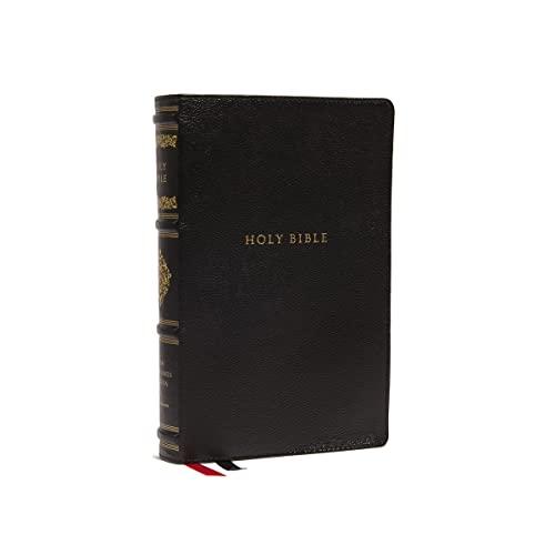 NKJV, Personal Size Sovereign Collection Reference Bible (#8896BK - Black Genuin Leather)