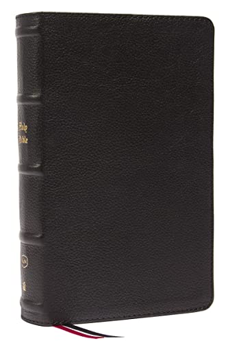 KJV, Personal Size Large Print Single-Column Reference Bible (#8656BK - Black Genuine Leather)