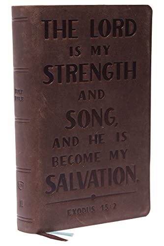 KJV Personal Size Reference Bible, Giant Print, Brown Genuine Leather