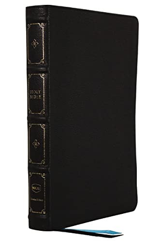 NKJV, Large Print Thinline Reference Bible (#8093BK - Black Leathersoft)