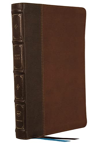 NKJV, Large Print Thinline Reference Bible (Thumb Indexed, #8093BRNI - Brown Leathersoft)