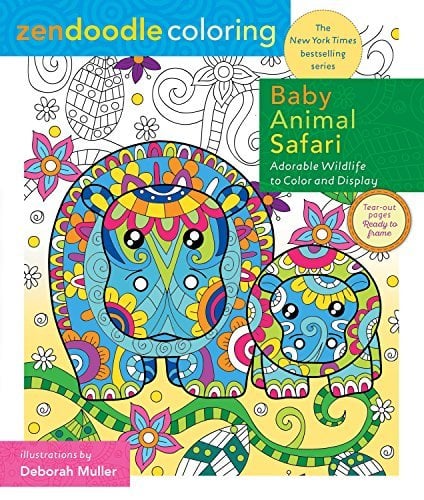 Baby Animal Safari Zendoodle Coloring