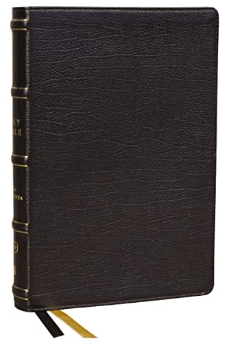 KJV, Center-Column Reference Bible With Apocrypha (#9746BK - Black Genuine Leather)