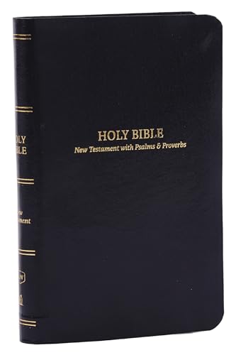 KJV, Pocket New Testament Bible With Psalms & Proverbs (#6994BK - Black Leatherflex)