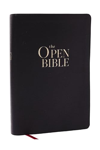 NKJV, The Open Bible (#6233BK - Black Leather-Look)