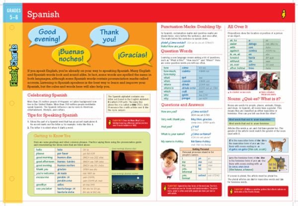 Spanish FlashCharts (Grades 5-6)