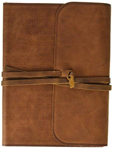 ESV Single Column Journaling Bible, Large Print (Natural Brown Leather, Flap with Strap)