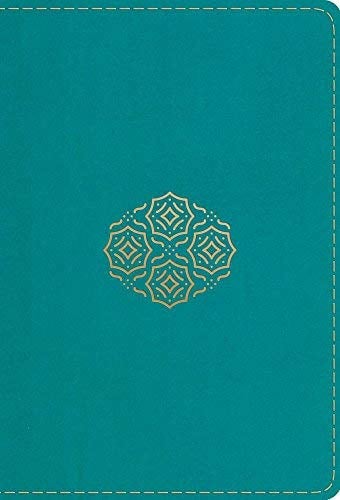 ESV Large Print Compact Bible (TruTone Teal, Bouquet Design)