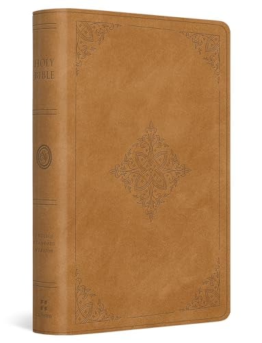 ESV, Large Print Bible (TruTone, Nubuck Caramel, Fleur-de-lis Design)