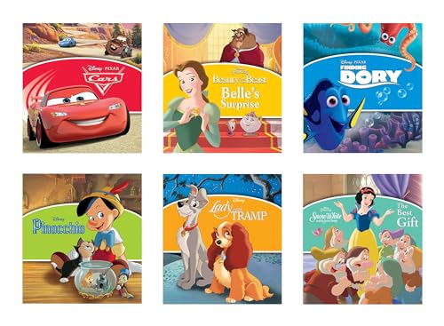 Disney 6-Book Set (Cars/Bell's Surprise/Finding Dory/Lady and the Tramp/Snow White/Pinocchio)