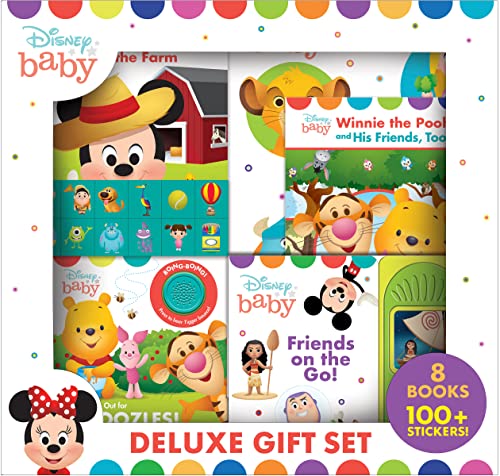 Disney Baby Deluxe Gift Set (Includes 8 Books + 100 Stickers)