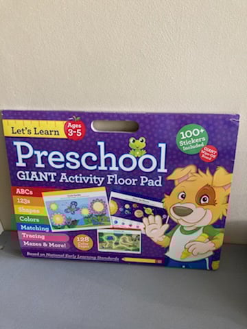 Preschool Giant Activity Floor Pad with Giant Wipe-Off Board (Let's Learn)