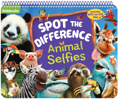 Spot the Difference: Animal Selfies (Family Fun Spiral Wipe Off)