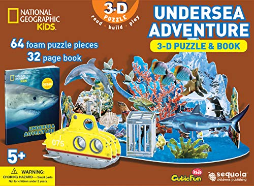 Undersea Adventure 3-D Puzzle & Book (National Geographic Kids)